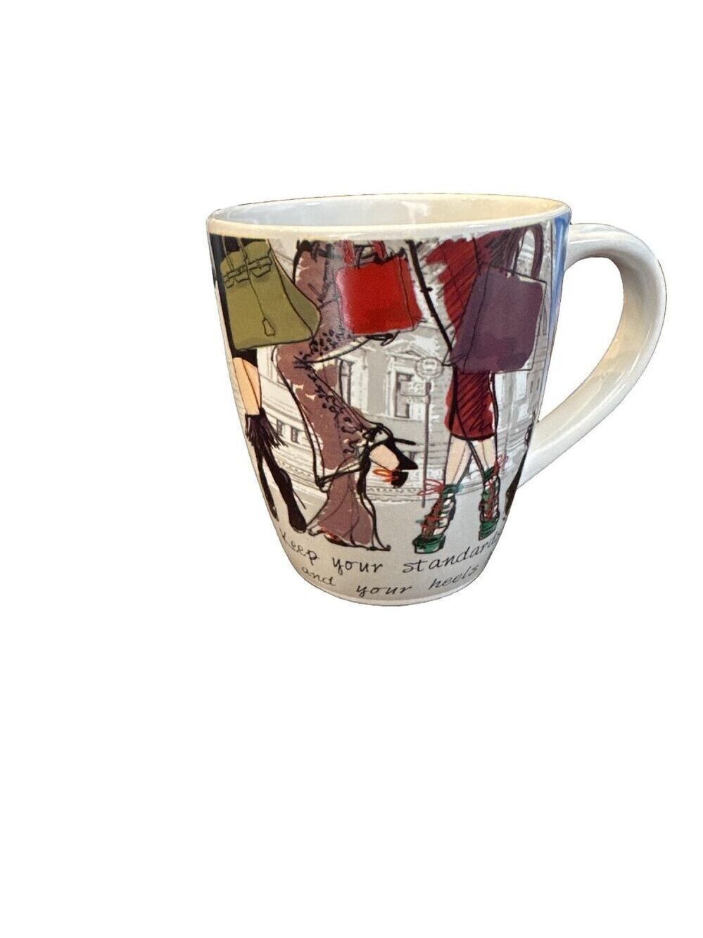 Certified International Large Coffee Mug 20oz 'Keep Your Standards High"